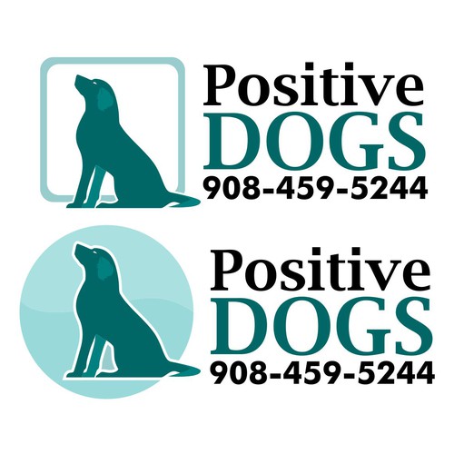 Dog training logo with the title 'Logo for Positive DOGS '