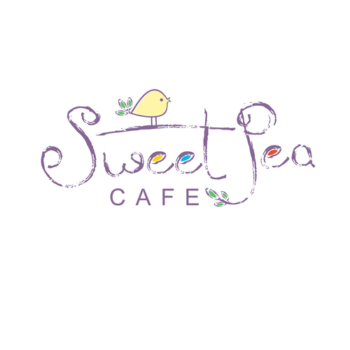 Fast food design with the title 'Sweet Pea Cafe'