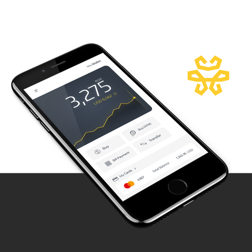 Currency design with the title 'Currency Platform App Design'