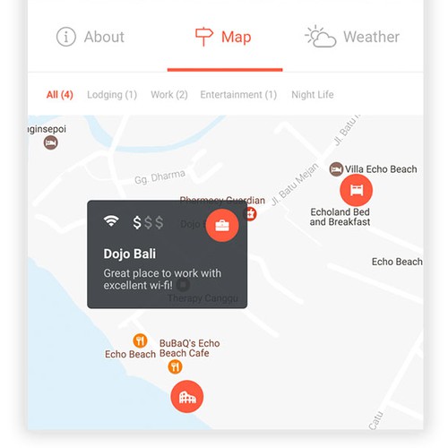 Origami design with the title 'App for Digital Nomads'
