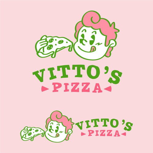 Food truck logo with the title 'Winner of Vitto's Pizza Contest'