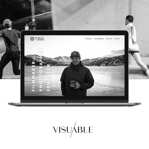 Mobile-first design with the title 'Website Design for a Filmmaker & Educator'