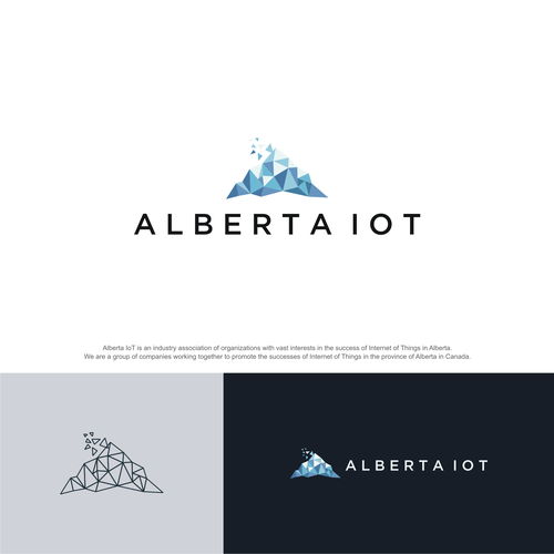 Triangle logo with the title 'ALBERTA IoT - LOGO'