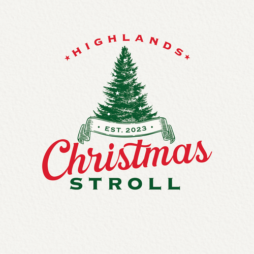 Holiday brand with the title 'Logo for Holiday Stroll in North Carolina'