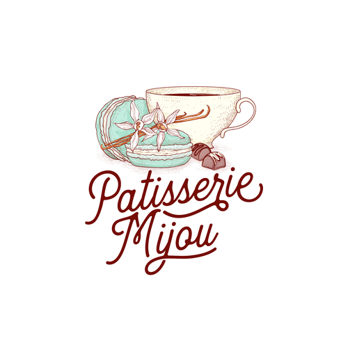 Patisserie design with the title 'Patisserie Mijou'
