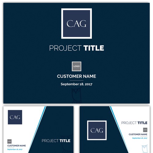 Economic design with the title 'CAG Corporate Template'
