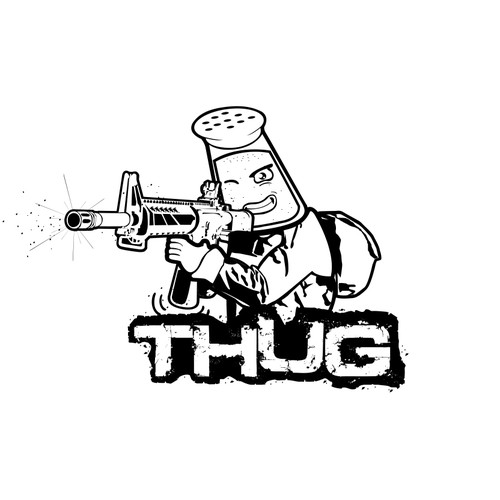 Soldier logo with the title 'Gaming Team Logo concept for THUG'