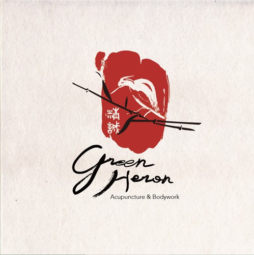 Healthy brand with the title 'Traditional Chinese painting inspired logo design'