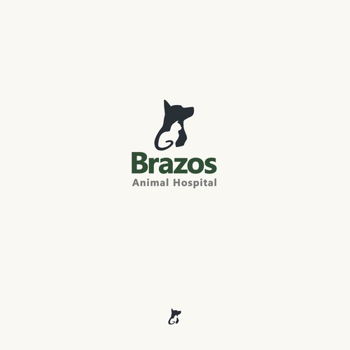 Pet shop logo with the title 'Brazos Animal Hospital'
