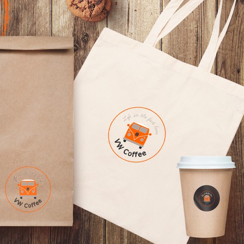 Van logo with the title 'VW Coffee Logo'