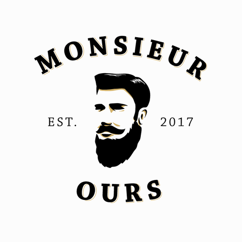 Mustache logo with the title 'Logo concept for beard brand'