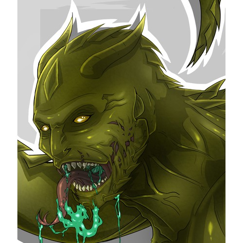 Creepy design with the title 'Reptile'