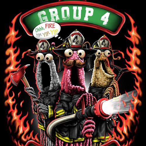 Brush pen design with the title 'yip yip yip Squad!'