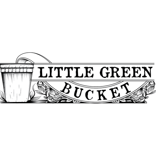 Bucket logo with the title 'Logo Concept Little Green Bucket'