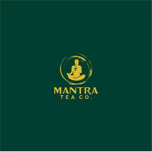 Tea shop logo with the title 'Logo for Mantra Tea Co.'