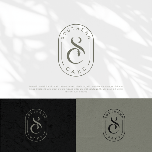 Oak leaf design with the title 'Southern Oaks logo'