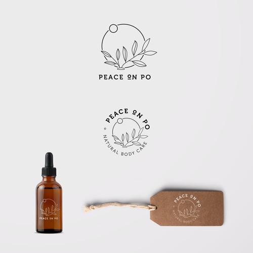 Peaceful logo with the title 'Peace on Po - logo concept'