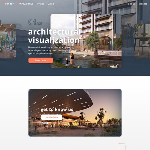 Architecture website with the title 'Architectural Website Redesign'