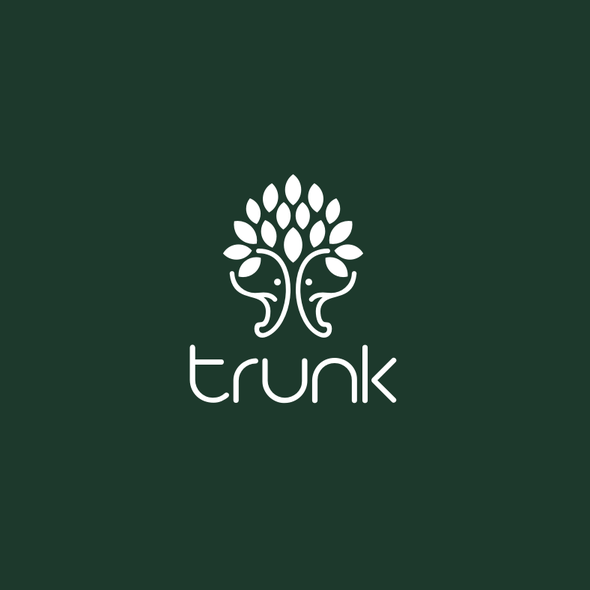 Elephant head logo with the title 'trunk'