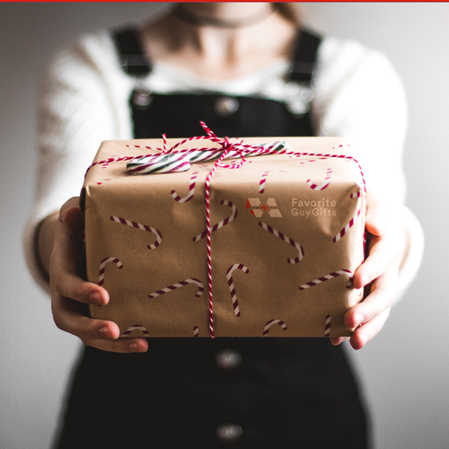 Birthday logo with the title 'Modern Abstract Guy Gifts'