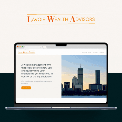 Design with the title 'Lavoie Wealth Advisors Website'