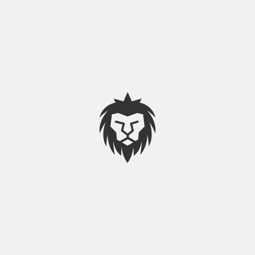 Art logo with the title 'lion logo'