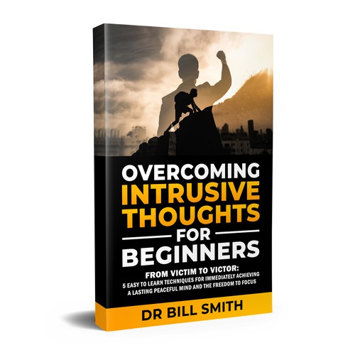 Peaceful design with the title 'Overcoming Intrusive Thoughts for Beginners'