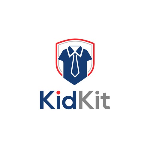 Uniform design with the title 'KidKit logo for used school uniform.'