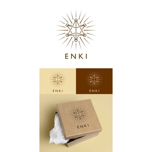 Symmetrical logo with the title 'Sacred Geometri of Merkaba'