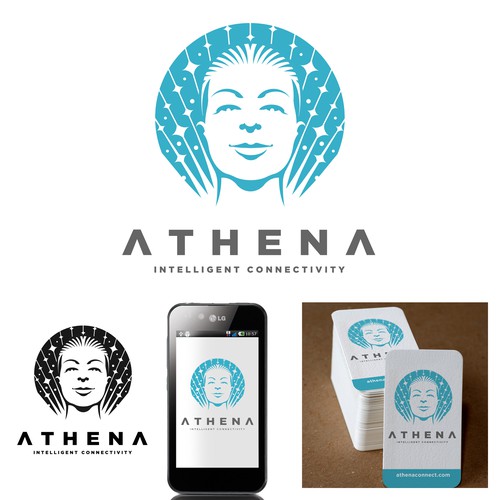 Goddess design with the title 'Athena Connectivity Logo'