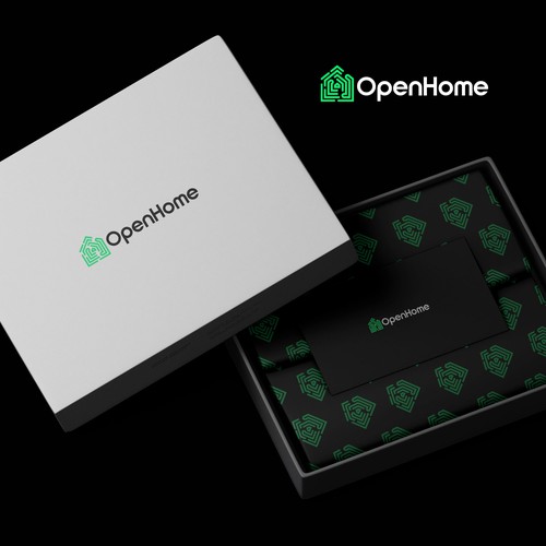 Fingerprint design with the title 'openhome logo'