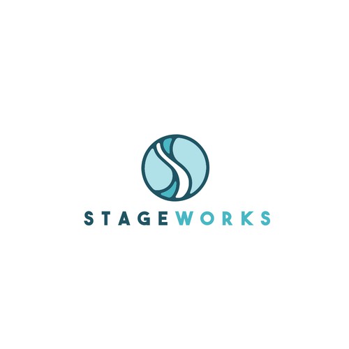 Shape design with the title 'Elegant abstract circle logo'