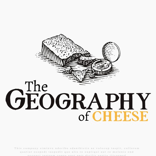 Cheese logo with the title 'Logo for The Geography of Cheese'