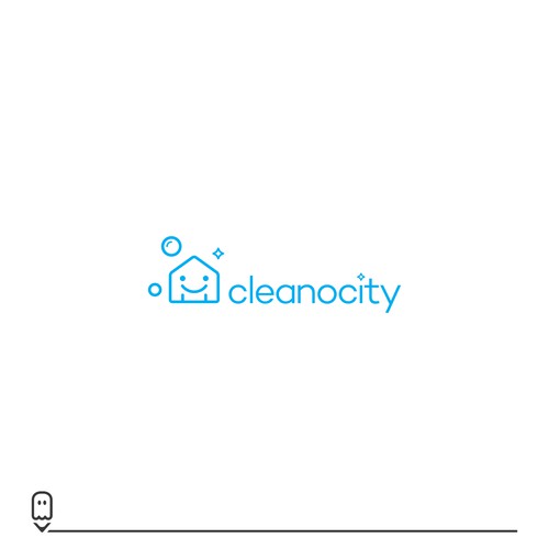 Cleaning company logo with the title 'Logo for Cleanocity'