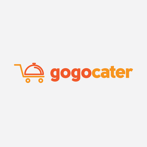 Shopping cart logo with the title 'Gogocater Logo Concept '