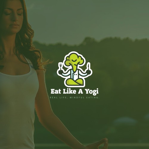 Life design with the title 'Eat like a Yogi Logo'