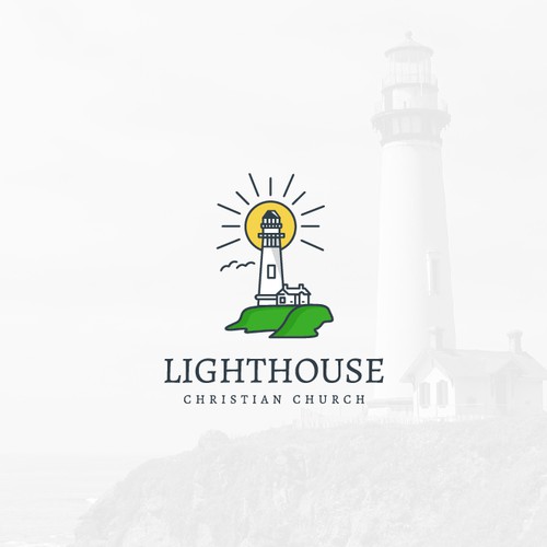 Sunrise logo with the title 'Lighthouse Christian Church'
