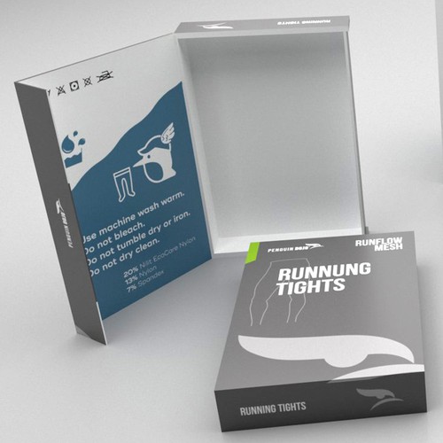 Sock design with the title 'Penguin Dojo Package'