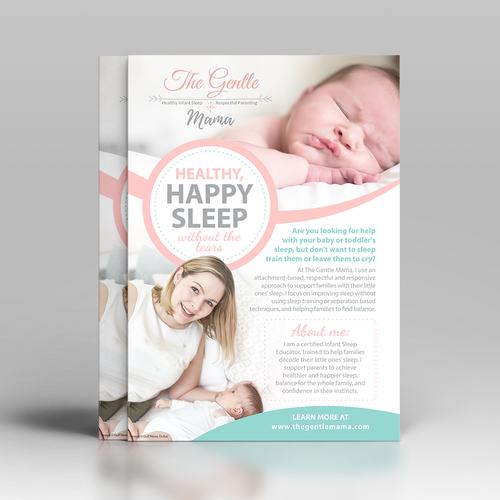 Clean design with the title 'The Gentle Mama'