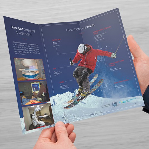 Doctor design with the title 'Sophisticated Tri-fold Brochure for RSI'