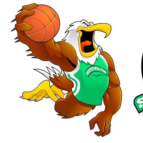 Logo illustration with the title 'Create the next illustration or graphics for Sout Walton Seahawks Basketball'