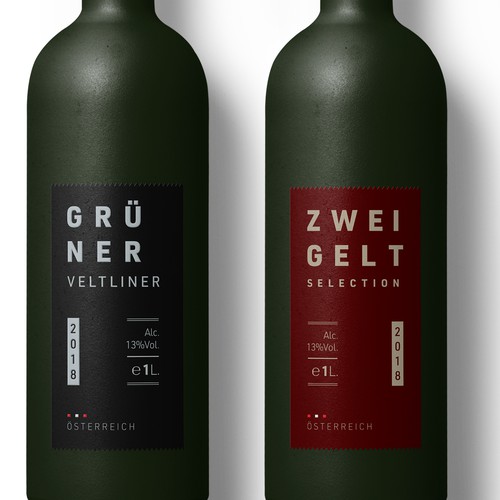 Typography label with the title 'Wine Label'