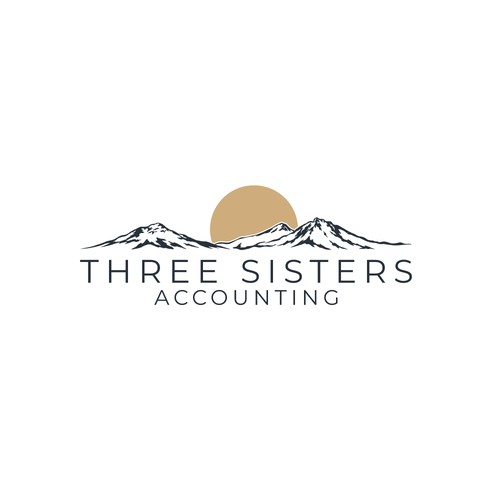 Accounting logo with the title 'Three Sisters Accounting Logo Concept'
