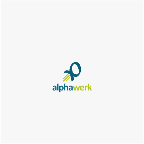 Alpha logo with the title 'Logo for AlphaWerk'