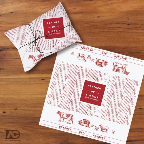 Meat packaging with the title 'Branded Butcher Paper'