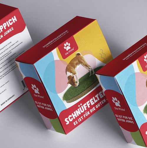 Pet shop design with the title 'Dog Toy packaging design'