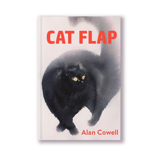 Cat book cover with the title 'book cover design'
