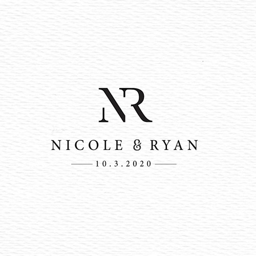 Wedding logo with the title 'NR monogram'