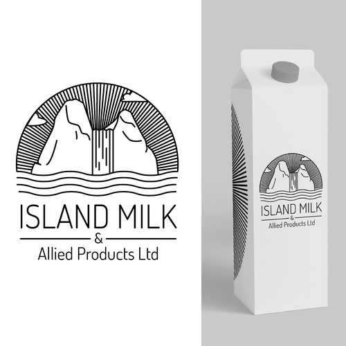 Milk label with the title 'Island Milk'
