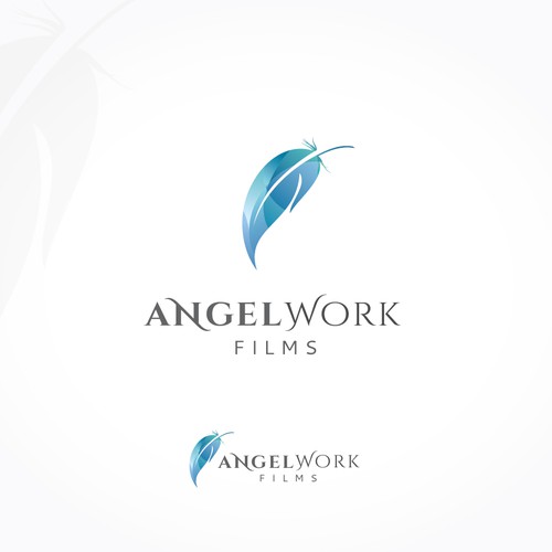 Angel design with the title 'Media and Film Company Logo'